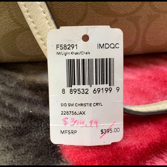Coach Light Khaki/Beige Signature Christie Handbag - Picture 6 of 6